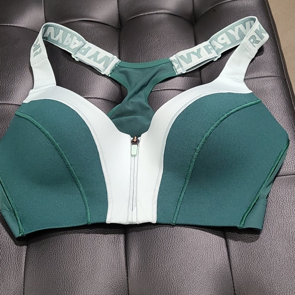 IVY PARK MEDIUM SUPPORT ZIP BRA Dark Green - Picture 2 of 3